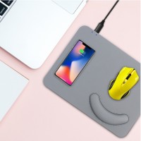 Mobile Phone Qi Wireless Charger Charging Mouse Pad Mat PU Leather Wrist Rest Mousepad For IPhone 11 XR X Max X 7 8 Plus